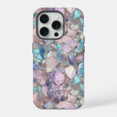 Opal Stone Pastel Shimmer Textuur Patroon iPhone iPhone Hoesje (Achterkant)