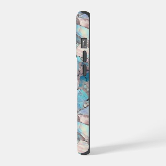 Opal Stone Pastel Shimmer Textuur Patroon iPhone iPhone Hoesje (Linkerkant)