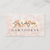 Opal Stone Roos Gold Brush Stroke Luxury Visitekaartje (Voorkant)