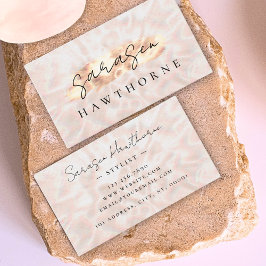 Opal Stone Roos Gold Brush Stroke Luxury Visitekaartje