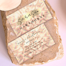 Opal Stone Roos Gold Brush Stroke Luxury Visitekaartje