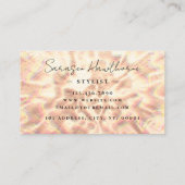 Opal Stone Roos Gold Brush Stroke Luxury Visitekaartje (Achterkant)