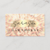 Opal Stone Roos Gold Brush Stroke Luxury Visitekaartje (Voorkant)