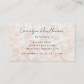 Opal Stone Roos Gold Monogram Initiaal Script Naam Visitekaartje (Achterkant)