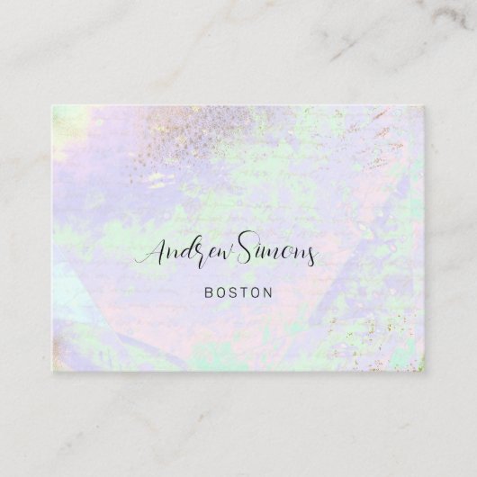Opal stone texture visitekaartje (Voorkant)