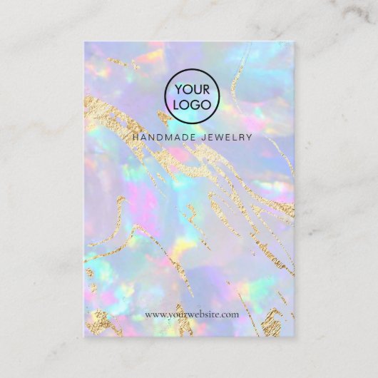 Opal Texture Design Display Card Visitekaartje (Voorkant)