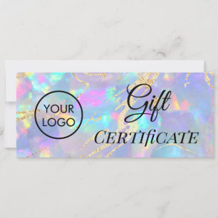 opal texture logo gift certificaat