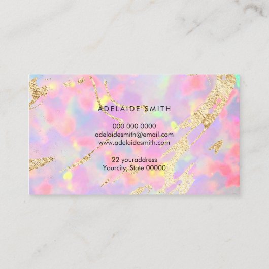 Opal Texture Loyalty Card Visitekaartje (Achterkant)