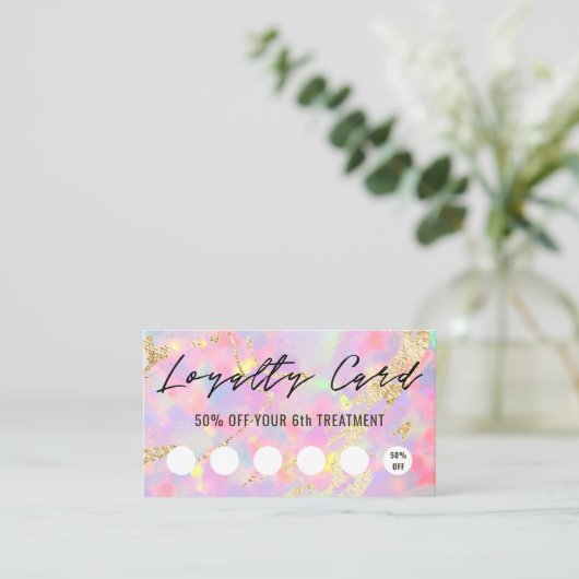 Opal Texture Loyalty Card Visitekaartje (Staand voorkant)