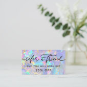 Opal textuur achtergrond verwijzingskaart visitekaartje (Staand voorkant)