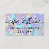 Opal textuur achtergrond verwijzingskaart visitekaartje (Voorkant)