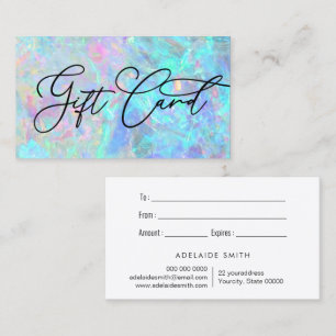 Opal textuur foto cadeaubon visitekaartje