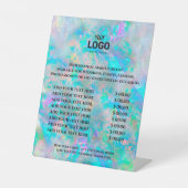 opal textuur prijslijst Pedestal Sign Reclamebord Met Voetstuk (Voorkant)