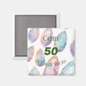 Opal-thema oktober Verjaardag Jubileum Custom Magneet (Voorkant / Achterkant)