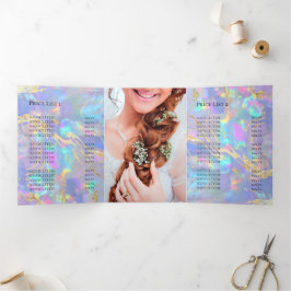 Opal Tri-Fold Brochure Drieluik Uitnodiging