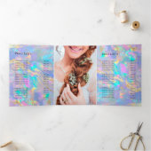 Opal Tri-Fold Brochure Drieluik Uitnodiging (Binnen)