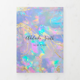 Opal Tri-Fold Brochure Drieluik Uitnodiging