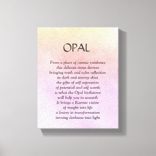 Opal verjaarsteen - Oktobergedicht kunstcanvas Canvas Afdruk