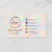 Opal Zakelijk Logo Sociale Media Visitekaartje (Voorkant)