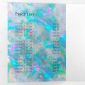 Opale achtergrond — Brochure met Tri-Fold Drieluik Uitnodiging (Binnenzijde eerst)