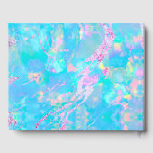 Opale achtergrond bruiloft gastenboek (Achterkant)