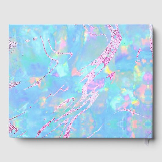 Opale achtergrond bruiloft gastenboek (Achterkant)