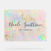 Opale achtergrond Faux folie aderen Acryl Bord (Voorkant)