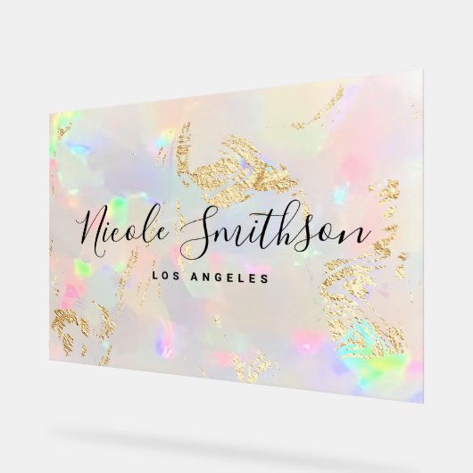 Opale achtergrond Faux folie aderen Acryl Bord (Hoek)