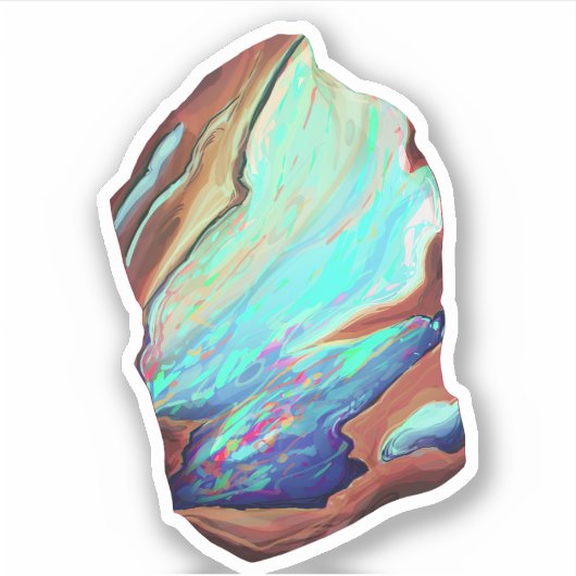 Opale edelsteen sticker (Voorkant)
