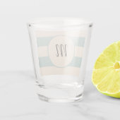 Opale en Antiek witte strepen Shot Glas (Achterkant)