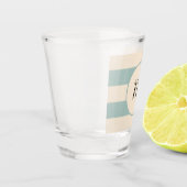 Opale en Antiek witte strepen Shot Glas (Links)