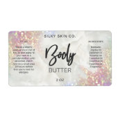 Opale etiketten met glitterlichaamboter (Voorkant)