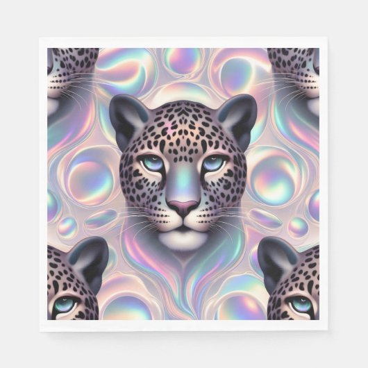 Opale Luipaardprint Luxe Servetten (Voorkant)