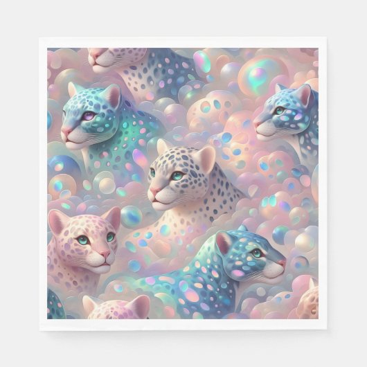 Opale Luipaardprint Luxe Servetten (Voorkant)