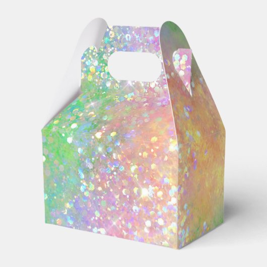 Opale regenboog Glitter Favor Box Bedankdoosjes (Achterkant)