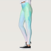 Opale roze en blauwe gemstone yoga werkout modern leggings (Links)