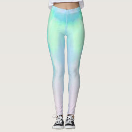 Opale roze en blauwe gemstone yoga werkout modern leggings