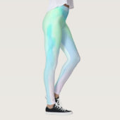 Opale roze en blauwe gemstone yoga werkout modern leggings (Rechts)