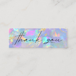 Opale steen Dank u mini visitekaartje