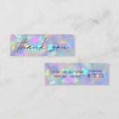 Opale steen Dank u mini visitekaartje (Voorkant / Achterkant)