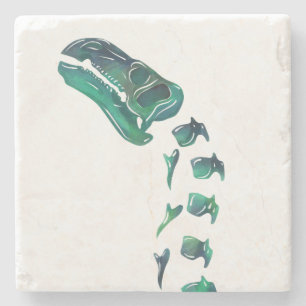 Opalen Dinosaurus Iguanodon Stenen Onderzetter