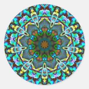 Opalescent Beauty Fractal Ronde Sticker