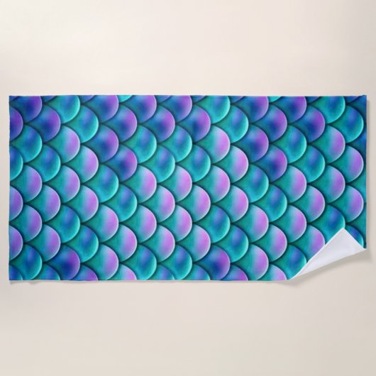 Opalescent Mermaid Scales Strandlaken (Voorkant)