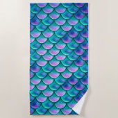 Opalescent Mermaid Scales Strandlaken (Voorkant)