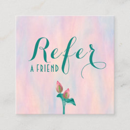 Opalescent Pastel Lotus Bloem Massage Therapeut Aanbevelingskaartje