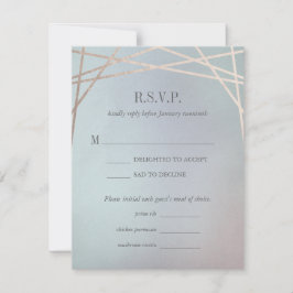 Opaline bruiloft uitnodiging antwoord RSVP-kaart