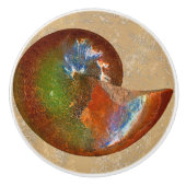 Opalise Sphenodiscus lenticularis ammonietknoppen Keramische Knop (Voorkant)