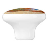 Opalise Sphenodiscus lenticularis ammonietknoppen Keramische Knop (Zijkant)