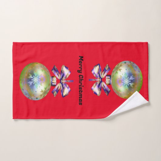 Opalised Lawn Bowls Christmas Bauble, Handdoek (Handdoek)