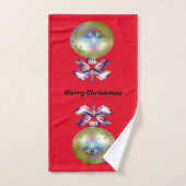 Opalised Lawn Bowls Christmas Bauble, Handdoek (Handdoek)